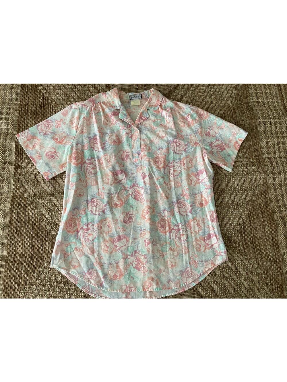 VTG. BonWorth Blouse SZ 14 floral pattern Cottagecore